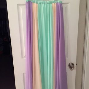 Pastel color skirt
